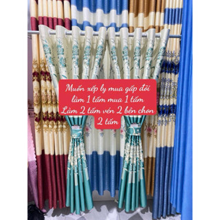 Rèm Cửa chính cửa sổ nhiều kích thước màu xanh Ngọc  nhiều  kích thước giá  rẻ  chưa  có thanh treo