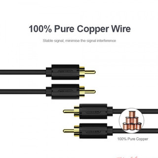 Cáp loa av 4 đầu bông sen dài 1,5m y-c945bk - unitek yc945