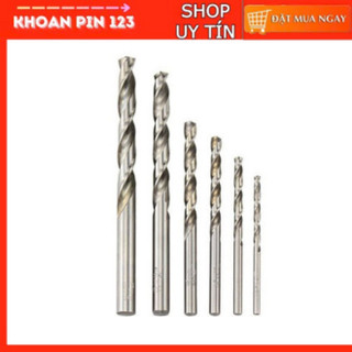 Mũi khoan xoắn bằng thép tốc độ cao cắt nhựa, sắt, nhôm, đồng... 1.5-3-6-8-10mm