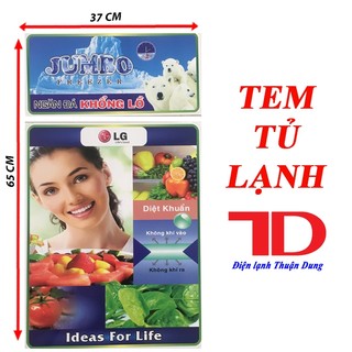 Miếng dán tủ lạnh LG, tem dán trang trí tủ lạnh LG mẫu 2