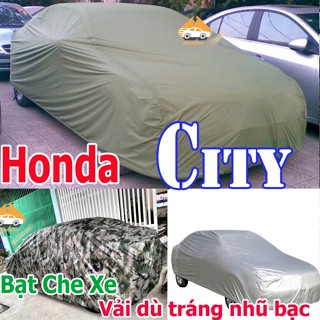 Áo Trùm Xe Hơi Honda City Vải Dù OXFORD Siêu Bền, Bạt Phủ xe Ô TÔ Chống Nắng Mưa Bảo Vệ Xe