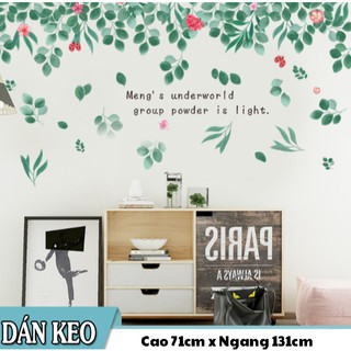 Decal trang trí tường - Dàn lá trần Nhà Phong Cách