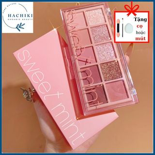 Phấn mắt bảng phấn mắt 10 ô trang điểm có nhũ nhiều màu bảng mắt makeup nhiều màu bảng phấn mắt nội địa trung hachiki