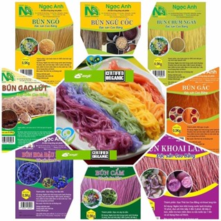 Bún khô Cao Bằng 500gr đủ vị  (bún gạo lứt, ngô, khoai lang, chùm ngây, gấc, lá cẩm, hoa đậu biếc,đủ) giảm cân ăn kiêng