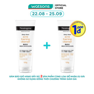 Sữa rửa mặt neutrogena ngừa mụn deep clean acne 100g