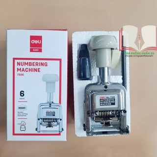 Máy dập số nhảy tự động 6 số deli 7506-đóng 6 số