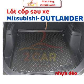 Lót cốp xe Outlander 2016 - 2021 - 2022- 2023-2024 chất liệu nhựa dẻo TPO cao cấp, không mùi, dễ vệ sinh