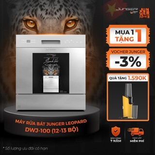 Máy rửa bát junger dwj-100 dung tích 10 bộ sấy diệt khuẩn uv bảo hành 7 năm