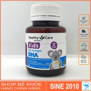 Viên DHA Healthy Care - DHA Kids hight strength (khử mùi tanh) dùng cho bé