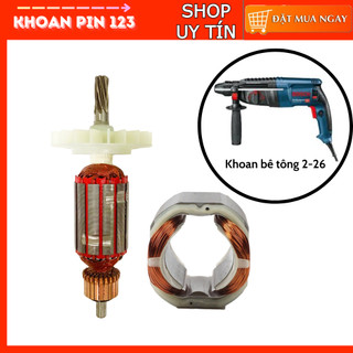 Động cơ máy khoan bê tông bosch 2-26 roto và stato