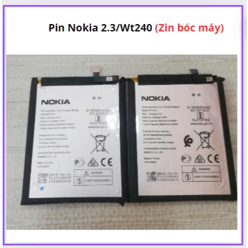 Pin nokia 2.3/wt240 zin bóc máy chất lượng tốt