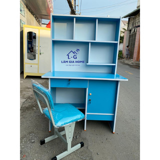 Bàn học sinh liền kệ sách tiểu học -cấp 2- cấp 3 tiện dụng size 1m*1m45*45