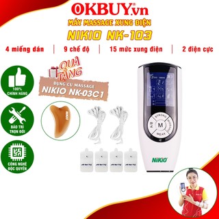 Máy massage xung điện 2 điện cực pin sạc cao cấp NK-103 - 4 miếng dán | OKbuy