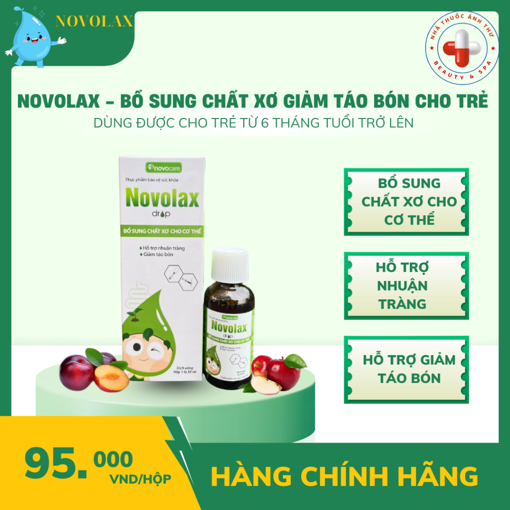 NOVOLAX - Bổ Sung Chất Xơ, Hỗ Trợ Giảm Táo Bón Cho Trẻ