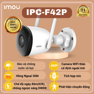 Camera wifi imou ngoài trời F42P 4.0MP Hình Ảnh siêu Nét Góc Siêu Rộng, hàng chính hãng