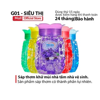 Hộp sáp thơm dạng hạt pha lê khử mùi G01 khử mùi nhà tắm nhà vệ sinh để phòng mùi hương thiên nhiên