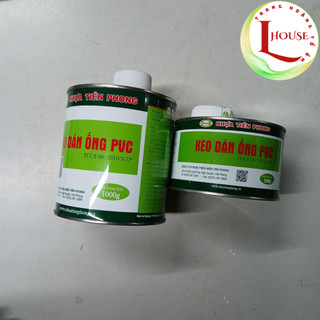 Keo dán ống nhựa Tiền Phong PVC loại 500gr, 1kg, Keo hộp dán ống Pvc có chổi đi kèm - L-House Shop