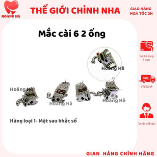 Mắc cài răng 6 2 ống bộ 4 cái mắc cài kim loại mắc cài chỉnh nha