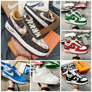 Giày Thể Thao AF1 LV, Giày Sneaker Air Force 1 Low LV Nâu  Mono gram Brown Thời Trang Hàng siêu cao cấp