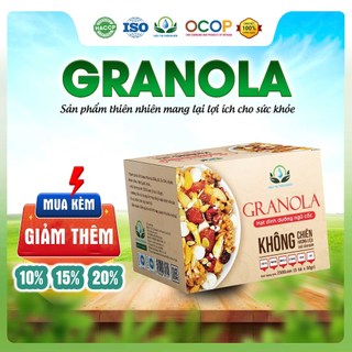 250Gram Granola Siêu Hạt Ăn Kiêng Ngũ Cốc Giảm Cân Dinh Dưỡng Eat Clean Không Đường Nhiều Hạt Macca