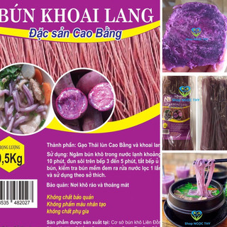 Bún phở khoai lang tím Cao Bằng 500gr, thực phẩm eatclean
