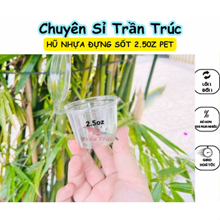 [NHỰA PET] Set 50 hủ nhựa, hộp nhựa trong 2.5oz đựng sốt - hủ đựng nước chấm gài liền / TRANTRUC