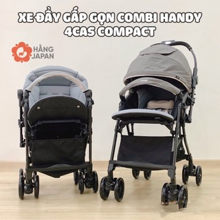 Xe đẩy Combi handy 4 cas Compact màu xám/ màu xanh