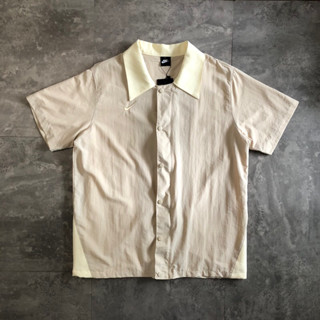 Áo sơmi cộc tay B1155 BuiVinatge, vải gió 2 lớp logo thêu hàng cao cấp phom rộng.