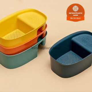 Khay lọc rác thức ăn thừa, khay đựng đồ rửa chén bát giác bồn, chất liệu nhựa cao cấp tiện lợi 5755
