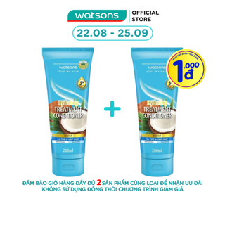 Dầu Xả Watsons Giúp Dưỡng Ẩm Mái Tóc Hương Dừa 200ml
