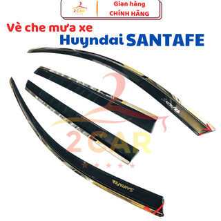 Vè che mưa xe Huyndai SANTAFE 2019- 2020- 2021- 2023-2024 chỉ inox cao cấp nhất thị trường