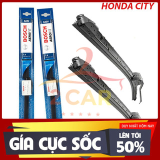 [GẠT MƯA Ô TÔ] Gạt mưa xe Honda City gạt mềm không xương chính hãng Bosch ( Giá 1 đôi ) size 26-16