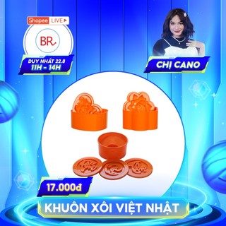 Khuôn xôi hình hoa hồng, hình trái tim (5750/5753/5752/5763) Việt Nhật đủ size -Set khuôn làm xôi cúng, đầy tháng 01406
