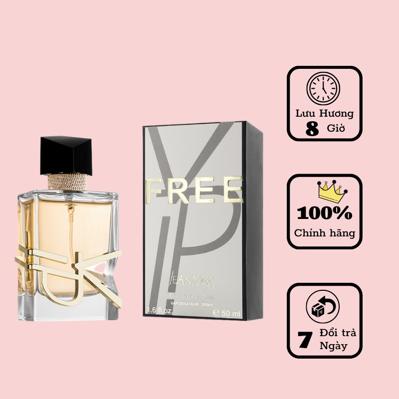 Nước Hoa Nữ, Nước Hoa FREE 50ml Hương Thơm Nhẹ Nhàng, Nữ Tính - Thơm Lâu 12h, Dầu Thơm Nữ Cao Cấp