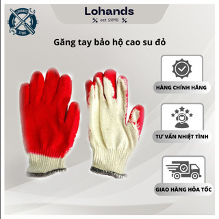 Găng tay sợi găng tay bảo hộ lao động có tráng cao su Lohandstore
