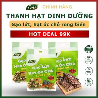 [HOT] COMBO 3 BỊCH Thanh Gạo Lứt Hạt Óc Chó Rong Biển FnV 120g