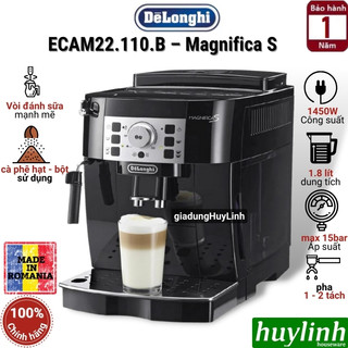 Máy pha cà phê tự động delonghi ecam22.110.b - chính hãng