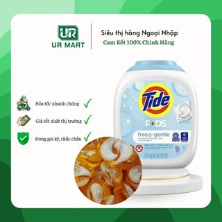 Viên Giặt Tide Pods Free & Gentle 152 Viên Của Mỹ Dành Cho Da Dị Ứng Nhạy Cảm