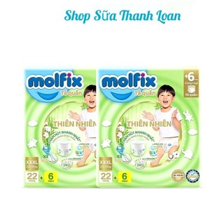 Tã quần molfix thiên nhiên jumbo xxxl - gói 22 miếng + 6.