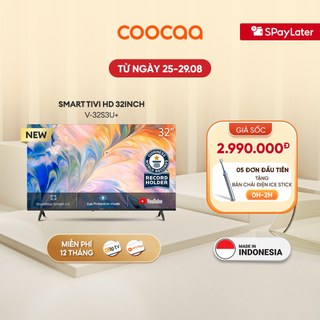 Smart TV HD Coocaa 32 Inch Wifi - Model 32S3U+ - Miễn phí lắp đặt