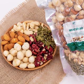 500GRAM MIX HẠT SẤY CHÍN NGUYÊN VỊ(có thêm nhân óc vàng) GỒM MACCA, HẠNH NHÂN, HẠT ĐIỀU, BÍ XANH, ÓC CHÓ