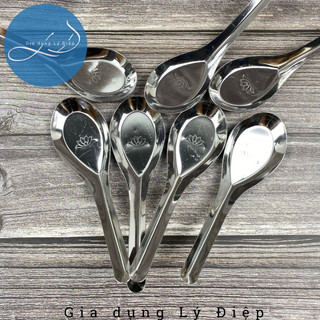 Thìa inox ăn phở bông sen cán dài cao cấp
