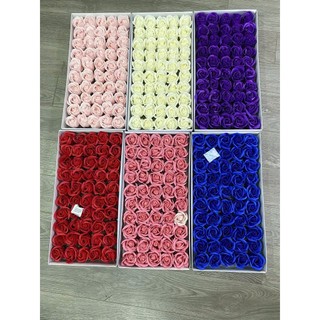 (Đủ màu)Sỉ 50 đầu bông hoa sáp thơm hàn quốc 3 lớp loại 1 _pt