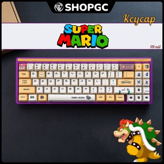 Keycap Mario Vàng 2024 | Keycap Mario Vàng phiên bản mới 2024 dành cho bàn phím cơ 119 nút nhựa PBT , in nhiệt Dyesub