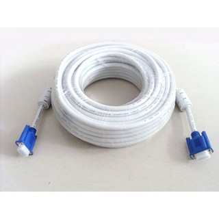 Dây Vga Trắng 15M dùng cho máy tính đầu kỹ thuật số giúp truyền tín hiệu video với độ phân giải cao