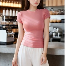 Áo Thun Ôm Body cổ Tròn Ngắn Tay Chất Gân Đẹp Có Size S M L tới 70kg F16+E16 LACA STORE | BigBuy360 - bigbuy360.vn