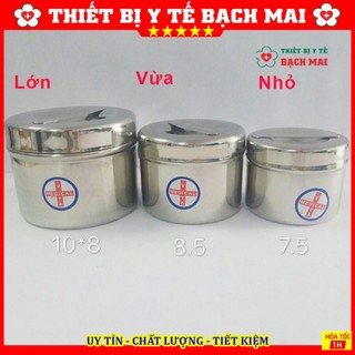 Hộp Đựng Bông Cồn Inox - Hộp Lưu Mẫu Các Size To, Trung, Nhỏ