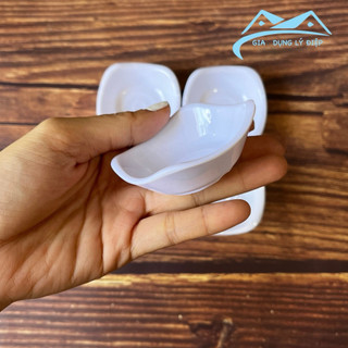 Chén đựng mắm, muối, nước chấm Melamine vuông sâu lòng cao cấp