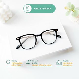 Gọng kính mắt nam nữ nhựa thời trang vuông bầu nhiều màu chất liệu kim loại mắt vuông TR 83042
