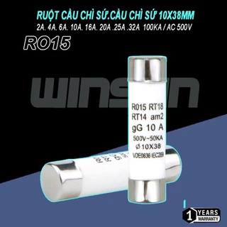 Ruột cầu chì sứ, cầu chì sứ RT18 RO15 (2-32A)10x38mm Winsun